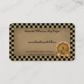 Primitief Rustic Country Saltbox op Kraft Visitekaartje (Achterkant)