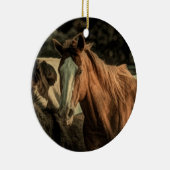 Primitief rustiek western landpaard keramisch ornament (Rechts)