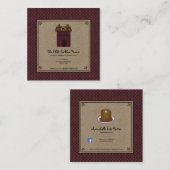 Primitief Saltbox House Rusty Star Kraft Vierkante Visitekaartje (Voorkant / Achterkant)