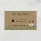 PRIMITIEF SALTBOX-HUIS OP KRAFT-VISITEKAARTJE VISITEKAARTJE (Achterkant)