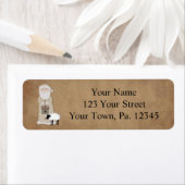 Primitief Santa klein adreslabel Etiket (Insitu)