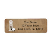 Primitief Santa klein adreslabel Etiket (Voorkant)