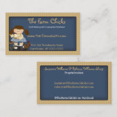 Primitief sjabloon voor Gingham-visitekaartje voor Visitekaartje (Voorkant / Achterkant)