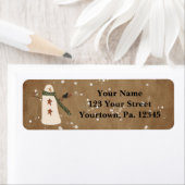 Primitief Snowman adreslabel Etiket (Insitu)