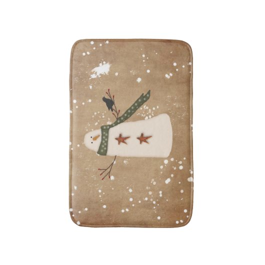 Primitief Snowman Bath Mat (Voorkant Verticaal)