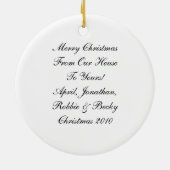 Primitief Snowman Gingerbrood Man Keramisch Ornament (Achterkant)