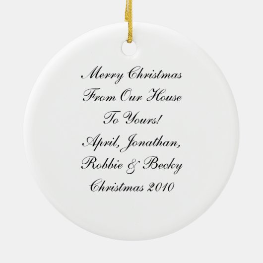 Primitief Snowman Gingerbrood Man Keramisch Ornament (Achterkant)