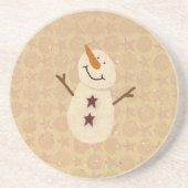Primitief Snowman Onderzetter (Voorkant)