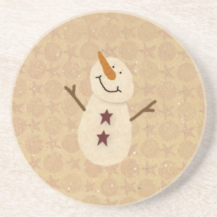 Primitief Snowman Onderzetter