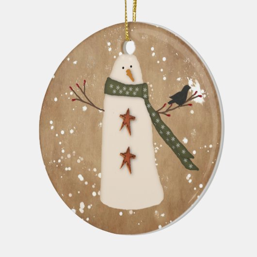 Primitief Snowman Ornament (Links)