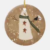 Primitief Snowman Ornament (Achterkant)