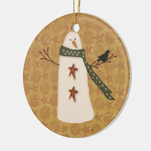 Primitief Snowman Ornament (Links)