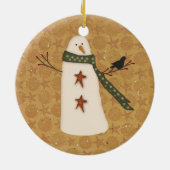 Primitief Snowman Ornament (Achterkant)