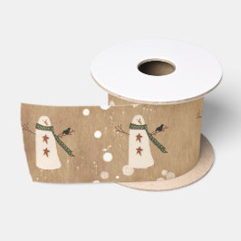 Primitief Snowman Ribbon Satijnen Lint