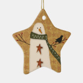 Primitief Snowman Star Ornament (Rechts)
