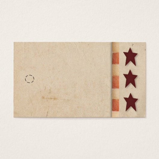 Primitief Star Hang Label Visitekaartjes (Voorkant)