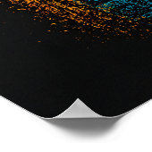Primitief Stier Totem Abstracte Kunst – Expression Poster (Hoek)