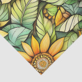 Primitief Sunflower Tissue Paper – 10lb, 17 "x23" Tissuepapier (Detail)