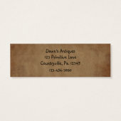 Primitief uiteinde Label Mini Visitekaartjes (Achterkant)