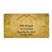 Primitief uitlooplabel voor uitsnijdende koeien etiket (Voorkant)