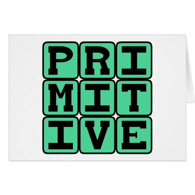 Primitief, verouderd (Voorkant Horizontaal)