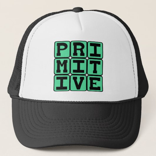 Primitief, verouderd trucker pet (Voorkant)