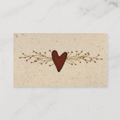 Primitief Visitekaartje hart (Achterkant)