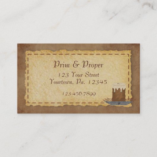 Primitief Visitekaartje kaars (Voorkant)