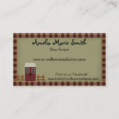 Primitief Visitekaartje landboerderij (Achterkant)