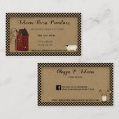 Primitief Visitekaartje met Red Saltbox House (Voorkant / Achterkant)