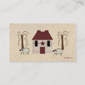 Primitief Visitekaartje schapen (Achterkant)