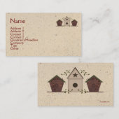 Primitief Visitekaartje van Birdhouses (Voorkant / Achterkant)