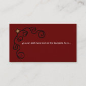 Primitief Visitekaartje voor Star & Swirl (Achterkant)