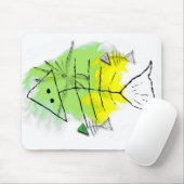 Primitief vismousepad muismat (Met muis)