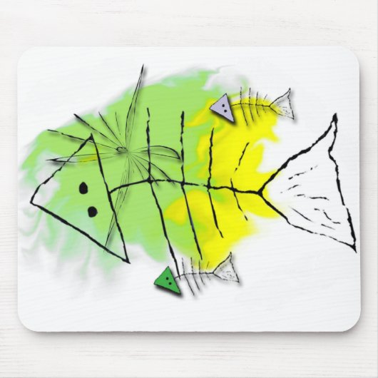 Primitief vismousepad muismat (Voorkant)