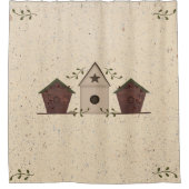 Primitief vogelgordijn douchegordijn (Voorkant)