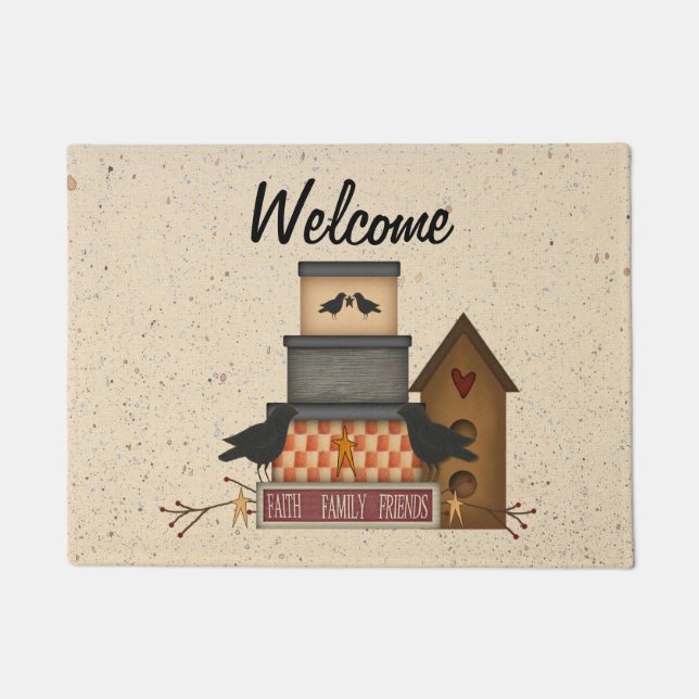 Primitief vrijgezellenvriendje van deur deurmat (Voorkant)