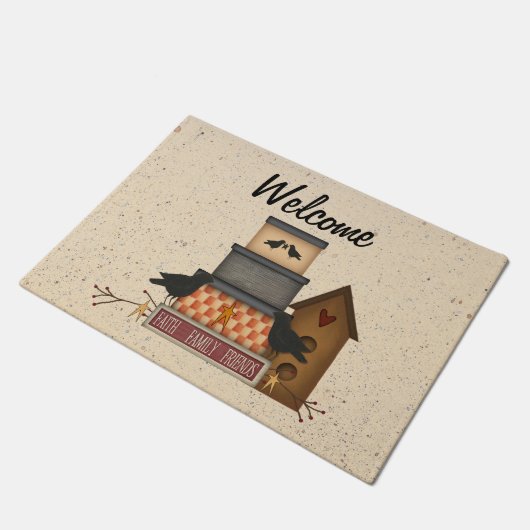 Primitief vrijgezellenvriendje van deur deurmat (Schuin)