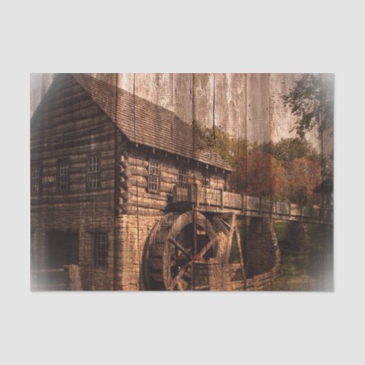 Primitief waterwiel van de schoorsteenkool van de  tissuepapier (Voorkant)