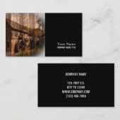 Primitief waterwiel van de schoorsteenkool van de  visitekaartje (Voorkant / Achterkant)