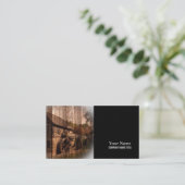 Primitief waterwiel van de schoorsteenkool van de  visitekaartje (Staand voorkant)