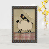 primitief Wenskaart Kaart (Gele Bloem)