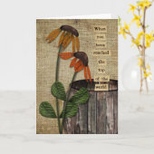 primitief Wenskaart Kaart (Gele Bloem)