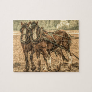 Primitief Western boerderij paarden Legpuzzel