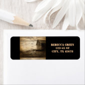 primitief western land oude boerderijkajuit etiket (Insitu)