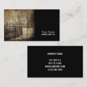 Primitief western land oude houten hek boerderij visitekaartje (Voorkant / Achterkant)