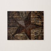 primitief western land Texas Lone Star Legpuzzel (Horizontaal)