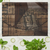 primitief western land Texas Lone Star Theedoek (Gevouwen)