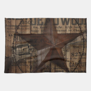 primitief western land Texas Lone Star Theedoek