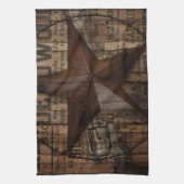 primitief western land Texas Lone Star Theedoek (Verticaal)